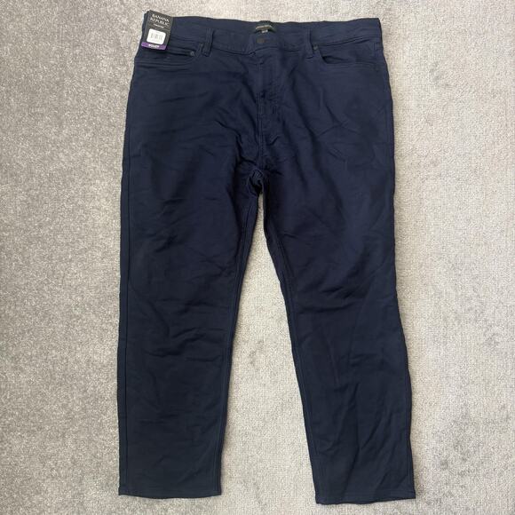 Banana Republic Pants Mens 40x29 Blue Black Iris 5 Pocket Stretch Casual Chino - Picture 1 of 11